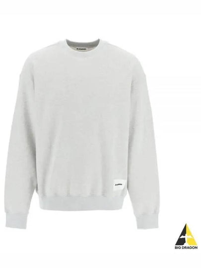 Logo Patch Crew Neck Oversized Sweatshirt Grey - JIL SANDER - BALAAN 2