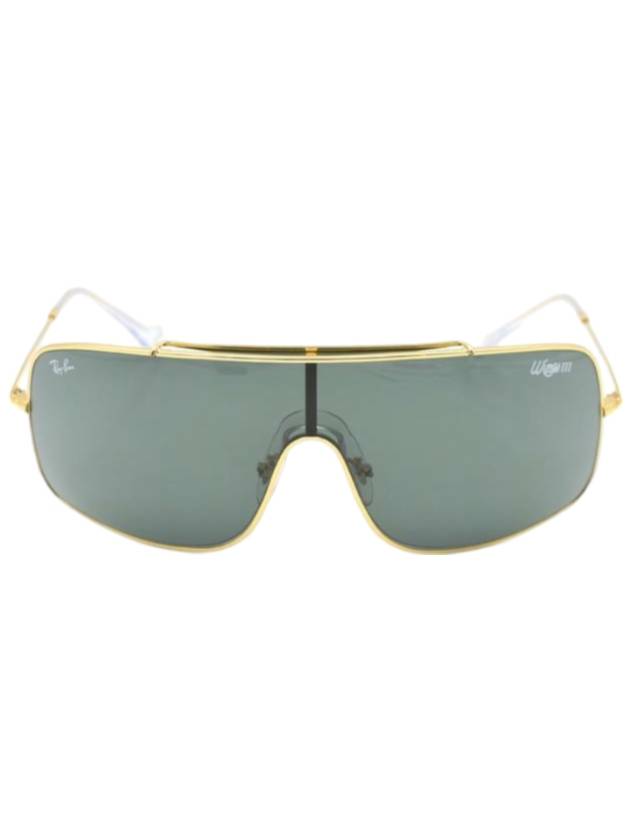 Eyewear Wings III Square Metal Sunglasses Gold Dark Green - RAY-BAN - BALAAN 1