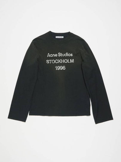 Stamp Logo Long Sleeve T-Shirt Faded Black - ACNE STUDIOS - BALAAN 2