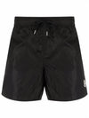 Men's Logo Patch Three Stripes Lining Swim Shorts Black - MONCLER - BALAAN 2