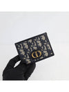 30 Montaigne Oblique Jacquard Card Wallet Blue - DIOR - BALAAN 4