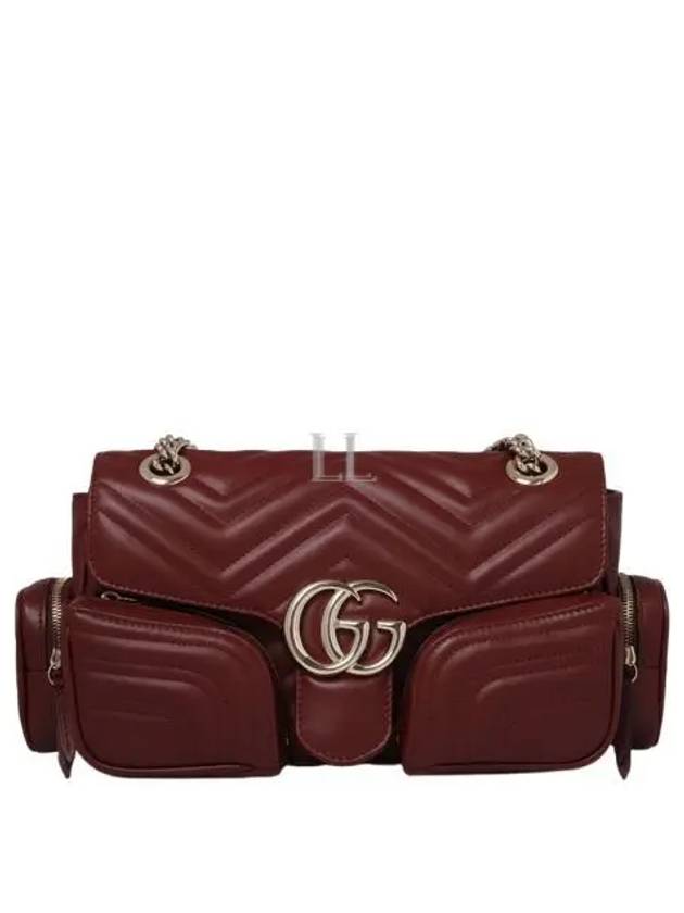 GG Marmont Small Multi-Pocket Leather Shoulder Bag Red - GUCCI - BALAAN 2