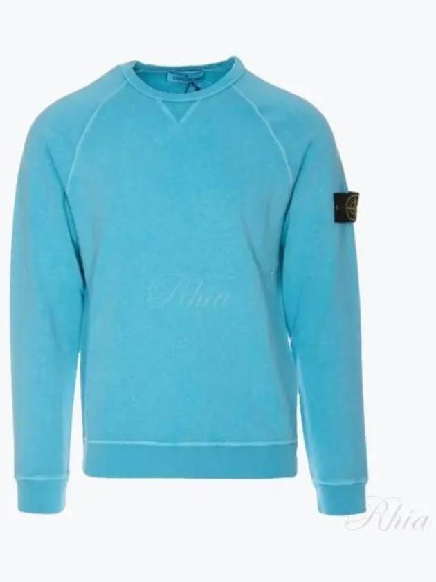 OLD Treatment Wappen Patch Crew Neck Sweatshirt Light Blue - STONE ISLAND - BALAAN 2