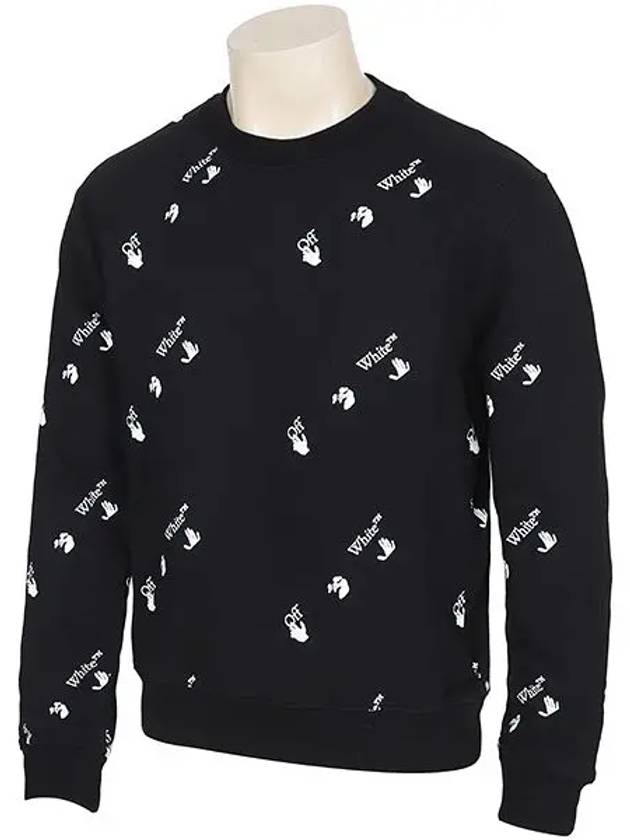 All-Over Logo Overfit Sweatshirt Black - OFF WHITE - BALAAN 3