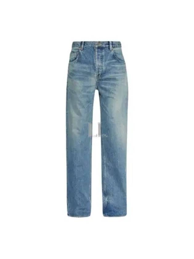 Mid Rise Baggy Jeans Blue - SAINT LAURENT - BALAAN 2