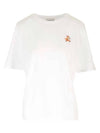 Speedy Fox Patch Comfort Short Sleeve T Shirt White - MAISON KITSUNE - BALAAN 2