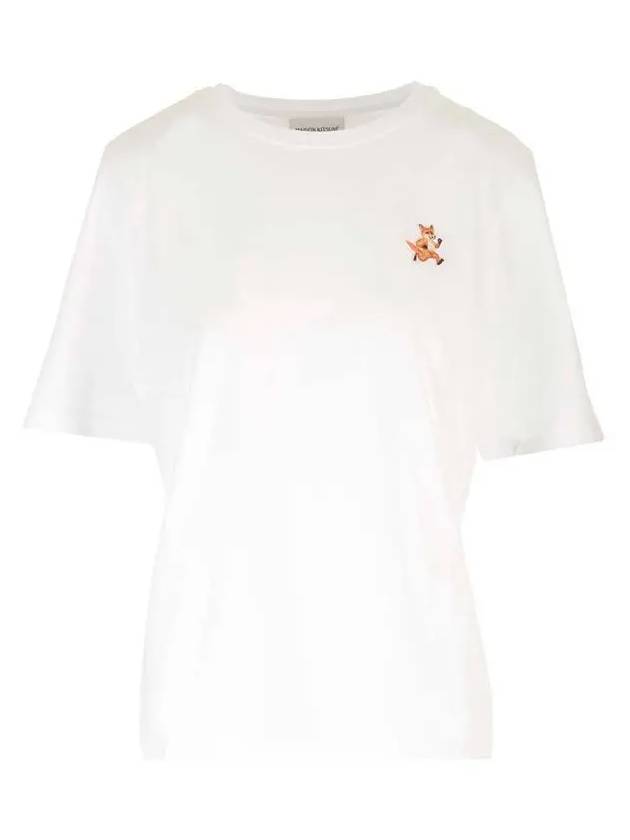 Speedy Fox Patch Comfort Short Sleeve T Shirt White - MAISON KITSUNE - BALAAN 3