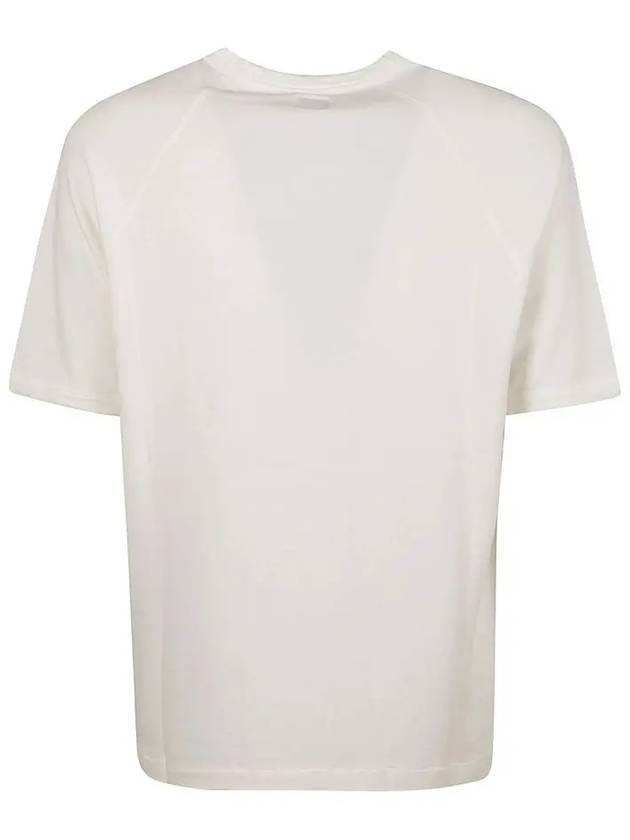 30/1 Sponge Fleece Short Sleeve Sweatshirt White - CP COMPANY - BALAAN 4