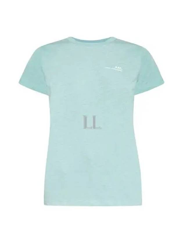 Women's Small Logo Short Sleeve T-Shirt Light Blue - A.P.C. - BALAAN 2