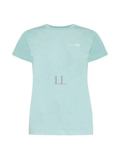 Women's Small Logo Short Sleeve T-Shirt Light Blue - A.P.C. - BALAAN 2