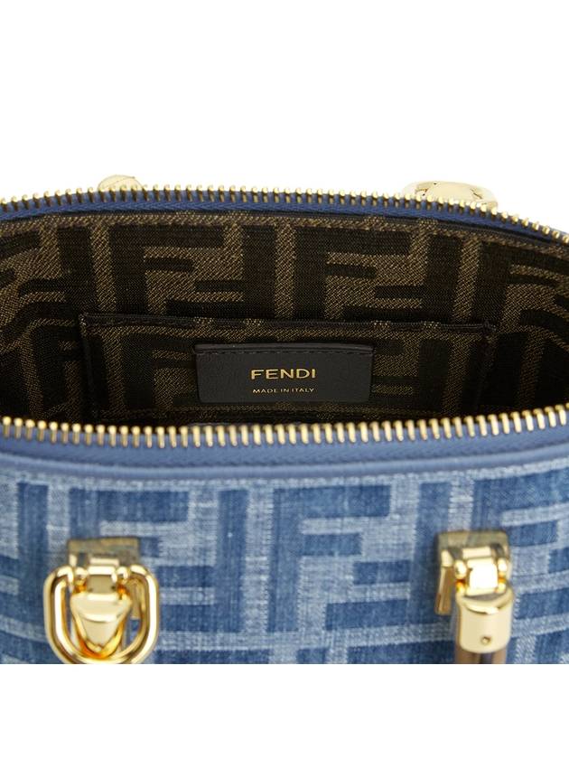 By The Way FF ​​Logo Denim Mini Tote Bag Light Blue - FENDI - BALAAN 9