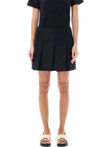 Women's High-Waist Pleated Skirt Black - MARNI - BALAAN 1