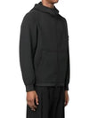 Men's Wappen Patch Softshell Zip Up Hoodie Black - STONE ISLAND - BALAAN 3