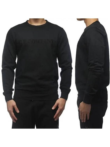 Logo Printing Sweatshirt Black 09CMSS005A - CP COMPANY - BALAAN 1