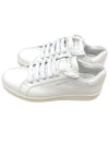 1E535L leather sneakers lettering white for display 230 35 5 - PRADA - BALAAN 3