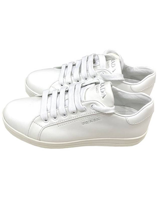 1E535L leather sneakers lettering white for display 230 35 5 - PRADA - BALAAN 3