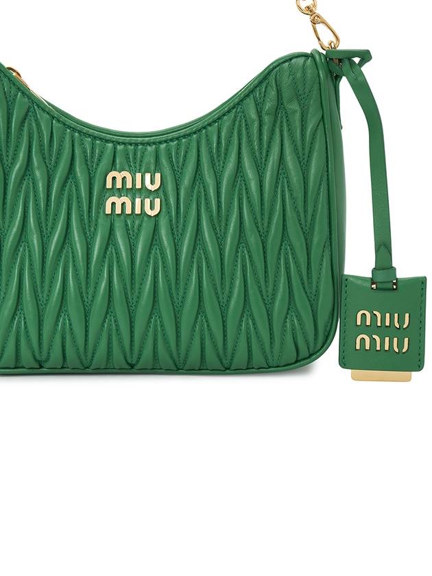 Matelasse Nappa Leather Shoulder Bag Green - MIU MIU - BALAAN 9