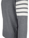 4 Bar Stripe Classic Wool Knit Top Grey - THOM BROWNE - BALAAN 5