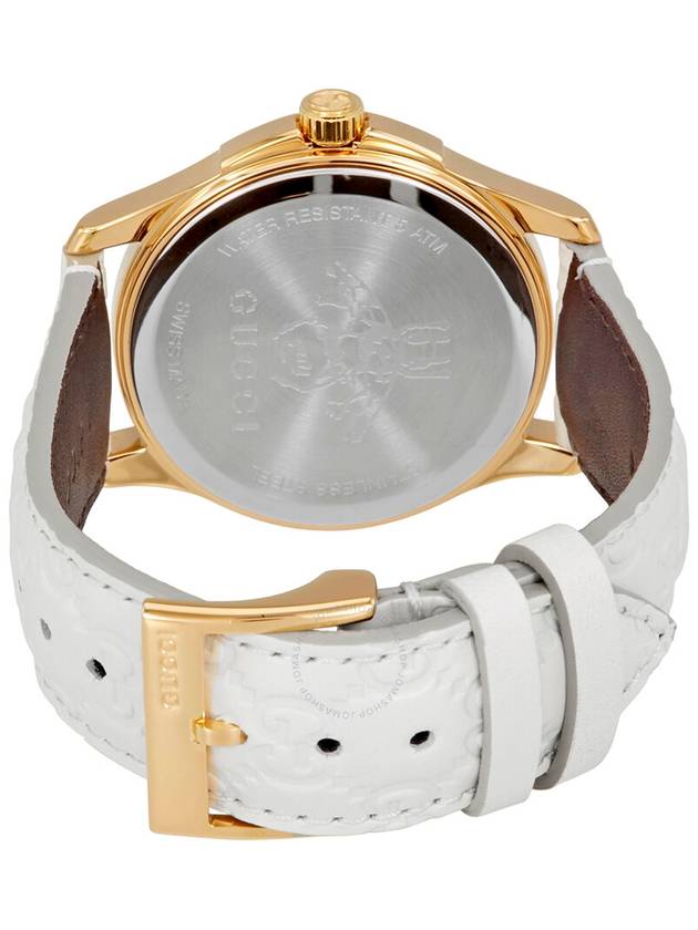 G Timeless Leather Watch White - GUCCI - BALAAN 4