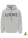 Logo Oversized Fit Cotton Hoodie Grey Melange - LOEWE - BALAAN 2
