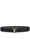 Men's Damier LV 40MM Reversible Leather Belt Black - LOUIS VUITTON - BALAAN 3