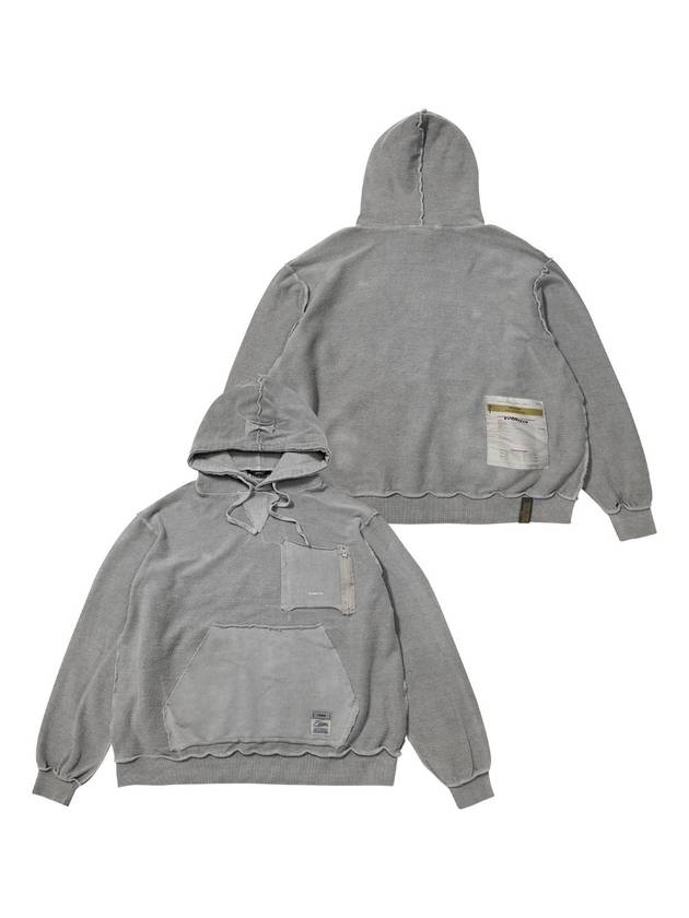 Inside Out Oversized Pigment Hoodie Grey - STIGMA - BALAAN 2