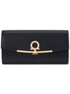 Gancini Continental Wallet Black - SALVATORE FERRAGAMO - BALAAN 2