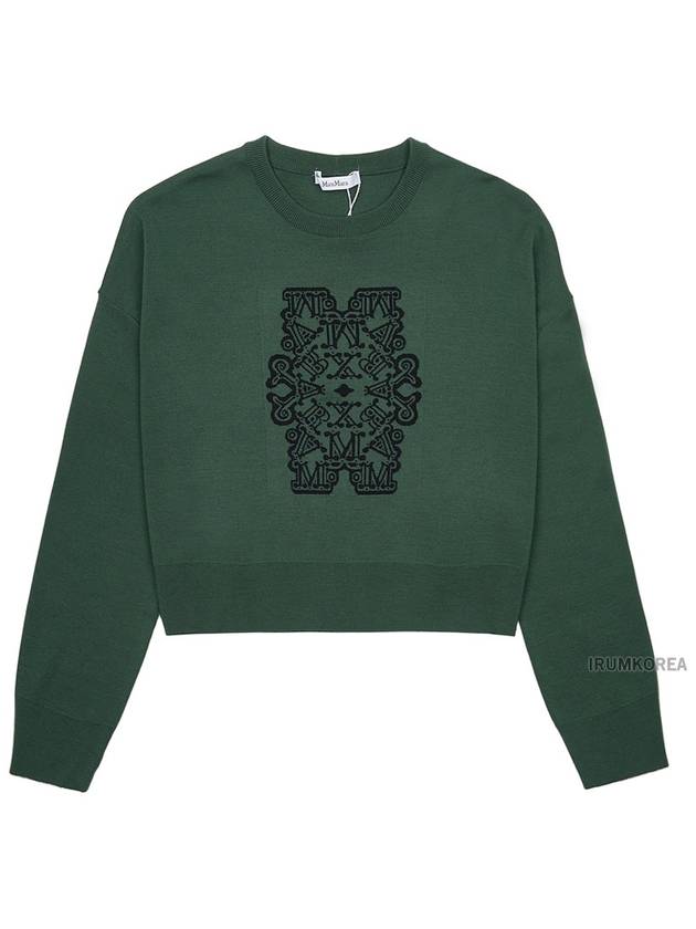 Sir Cropped Virgin Wool Knit Top Green - MAX MARA - BALAAN 10