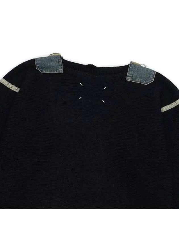 Arm Stitch Wool Knit Top Navy - MAISON MARGIELA - BALAAN 7