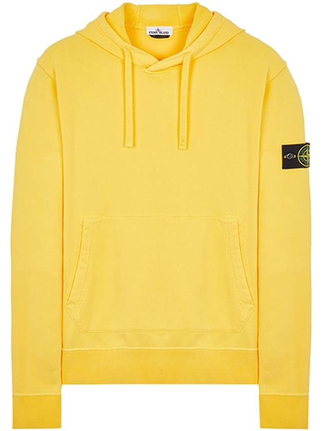 Waffen Patch Cotton Fleece Hoodie Yellow - STONE ISLAND - BALAAN 2