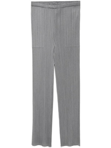 Pleats Basic Cropped Pants Grey - ISSEY MIYAKE - BALAAN 1