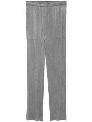 Pleats Basic Cropped Pants Grey - ISSEY MIYAKE - BALAAN 1