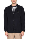 Baby Fox Patch Cosy Cardigan Black - MAISON KITSUNE - BALAAN 3