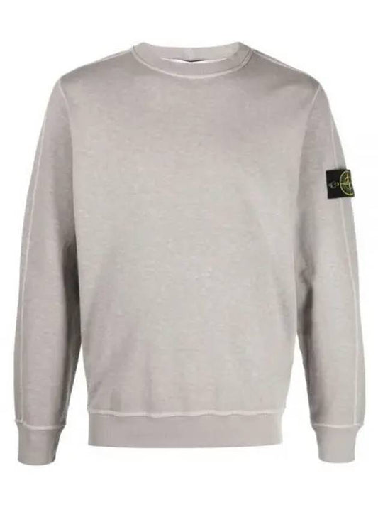 Garment Dyed Malfile Crewneck Sweatshirt Grey Heather - STONE ISLAND - BALAAN 2