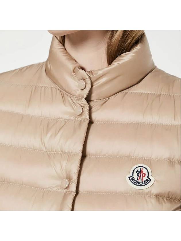 Liane Logo Patch Down Vest Dark Beige - MONCLER - BALAAN 5