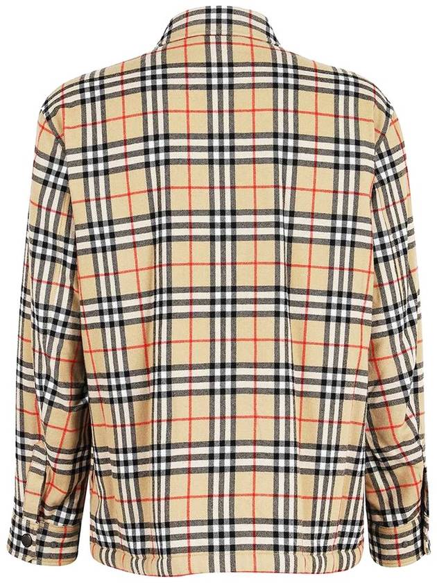 Vintage Check Wool Cotton Over Long Sleeve Shirt Archive Beige - BURBERRY - BALAAN 3