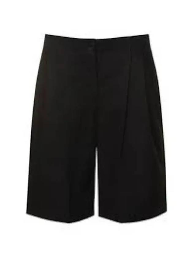 Cotton Large Pleated Shorts Black - LEMAIRE - BALAAN 2