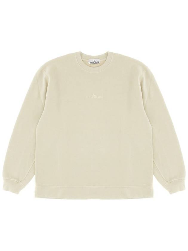 Logo Crew Neck Sweatshirt Off White - STONE ISLAND - BALAAN 4