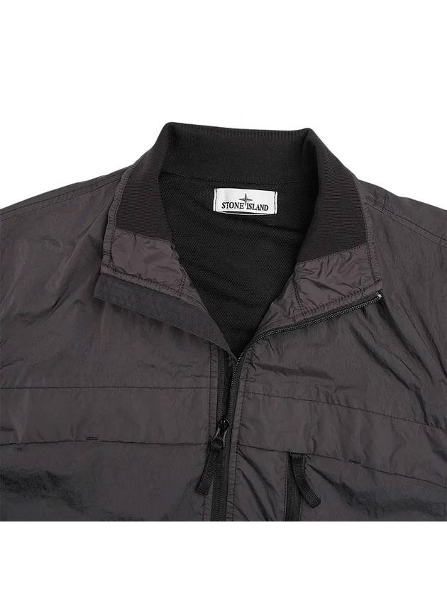 Compass Badge Pleated Windbreaker Grey - STONE ISLAND - BALAAN 4