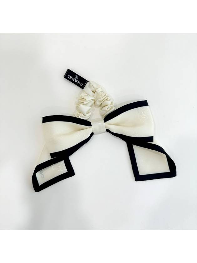 Jenny Hair Chouchou Silk Ribbon Cream White AA7530 - CHANEL - BALAAN 4