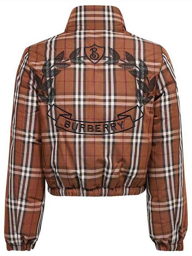 Check Nylon Down Padding Dark Birch Brown - BURBERRY - BALAAN 3