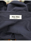 Poplin Crop Shirt Navy 38 MK1844 - MIU MIU - BALAAN 8