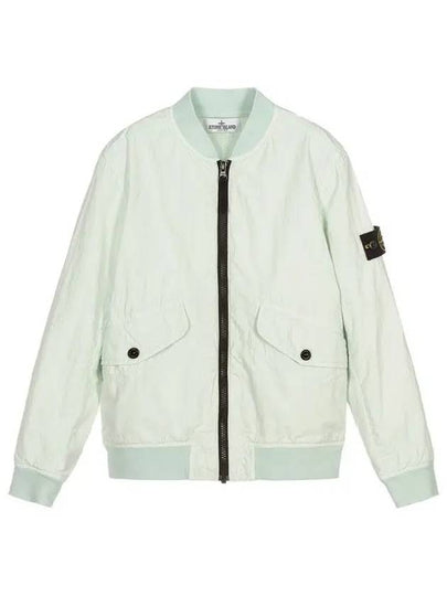 Kids Wappen Patch Bomber Jacket Blue - STONE ISLAND - BALAAN 2