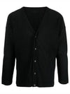 Pleated Button Cardigan Black - ISSEY MIYAKE - BALAAN 2