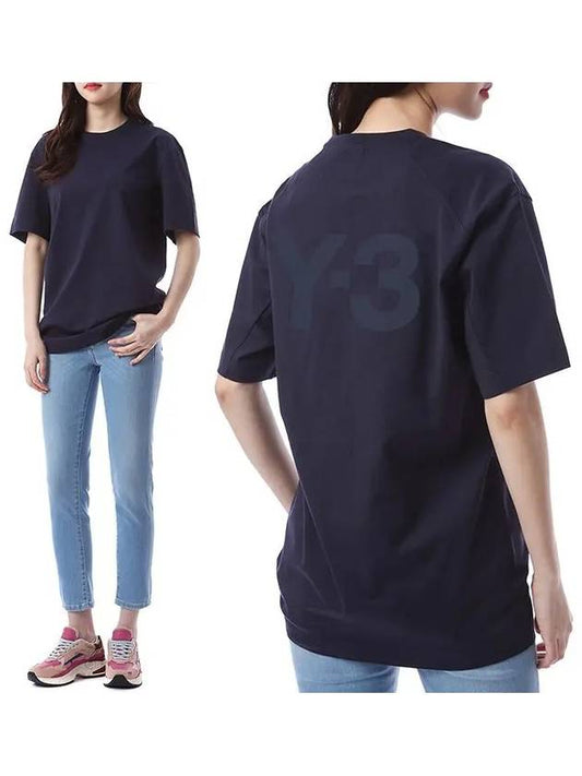 Y 3 M B LOGO TEE Big logo women's round t-shirt FN3350 - YOHJI YAMAMOTO - BALAAN 1