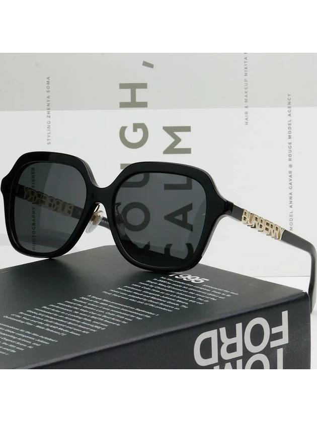 Sunglasses BE4389F 3001 logo gold horn rim Asian fit - BURBERRY - BALAAN 2