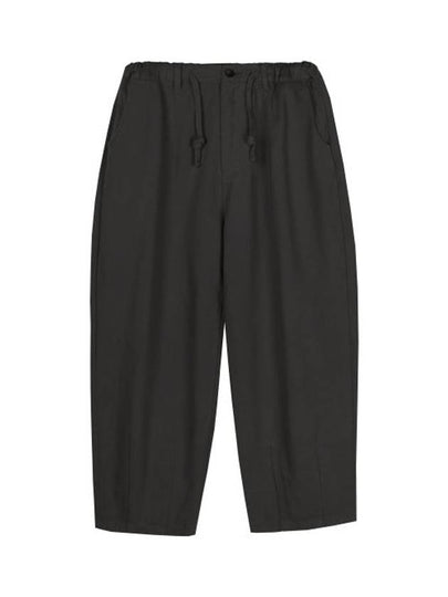 Balloon Fit Wide Cotton Pants Black - ZIZEMUSEUM - BALAAN 2