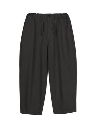 Balloon Fit Wide Cotton Pants Black - ZIZEMUSEUM - BALAAN 1