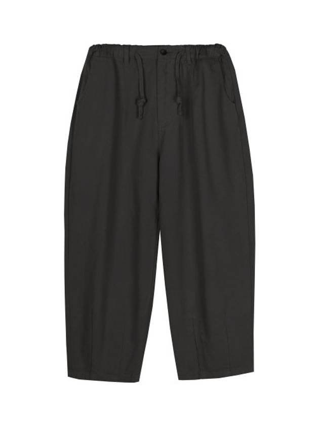 BALLOON FIT WIDE COTTON PANTS BLACK - ZIZEMUSEUM - BALAAN 2