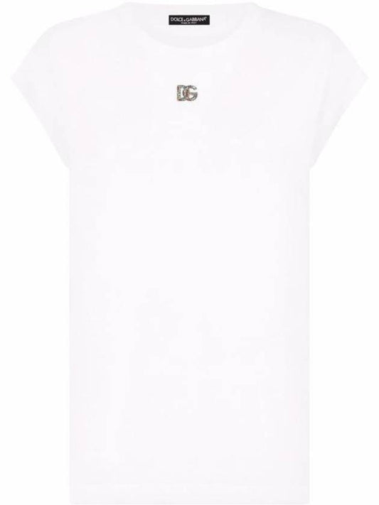 Logo Short Sleeve T-Shirt White - DOLCE&GABBANA - BALAAN 2